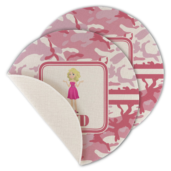 Custom Design - Round Linen Placemats - MAIN (Single Sided)