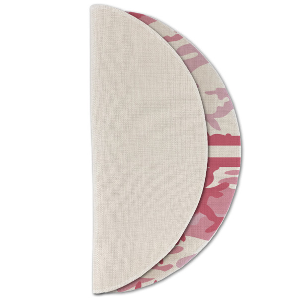 Custom Design - Round Linen Placemats - HALF FOLDED (single sided)