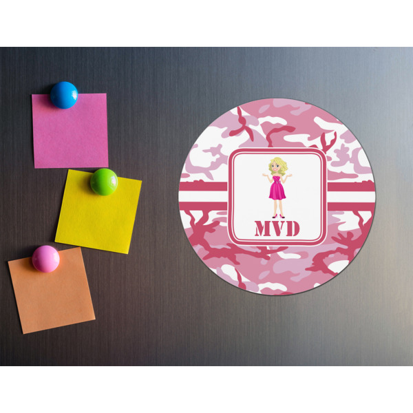 Custom Design - Round Fridge Magnet - LIFESTYLE