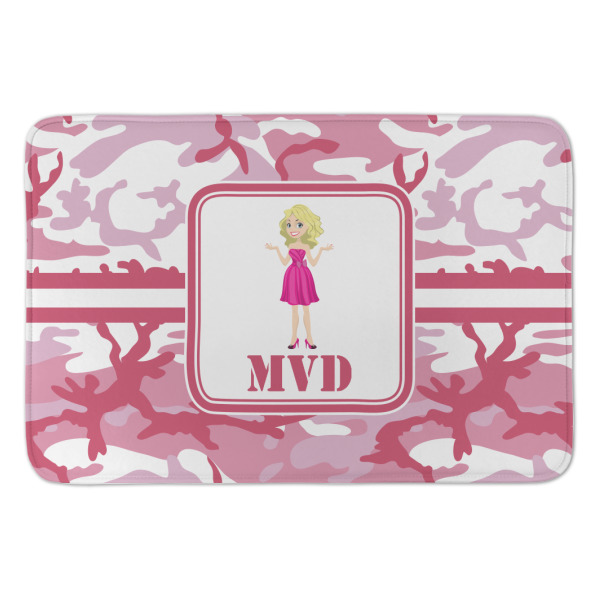 Custom Pink Camo Anti-Fatigue Kitchen Mat (Personalized)