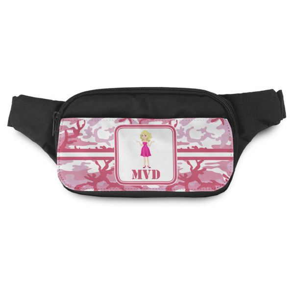 Custom Pink Camo Fanny Pack - Modern Style (Personalized)