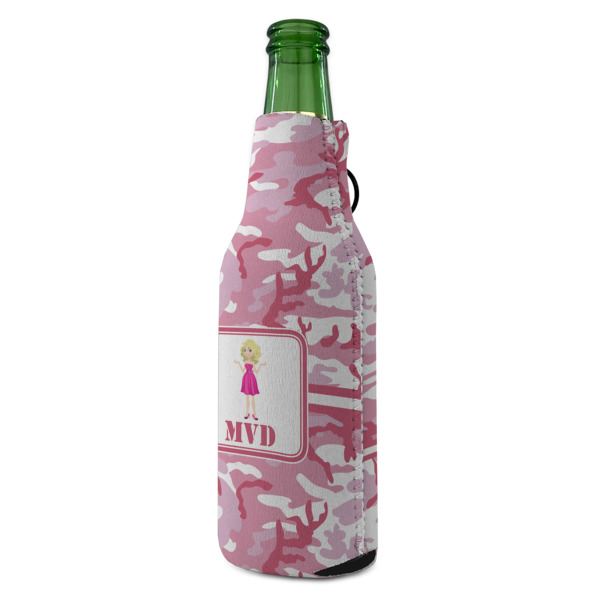 Custom Design - Zipper Bottle Cooler - ANGLE (bottle)