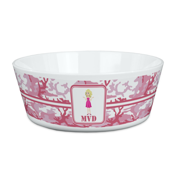 Custom Pink Camo Kid's Bowl (Personalized)