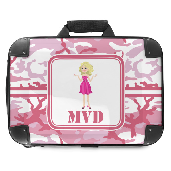 Custom Pink Camo Hard Shell Briefcase - 18" (Personalized)