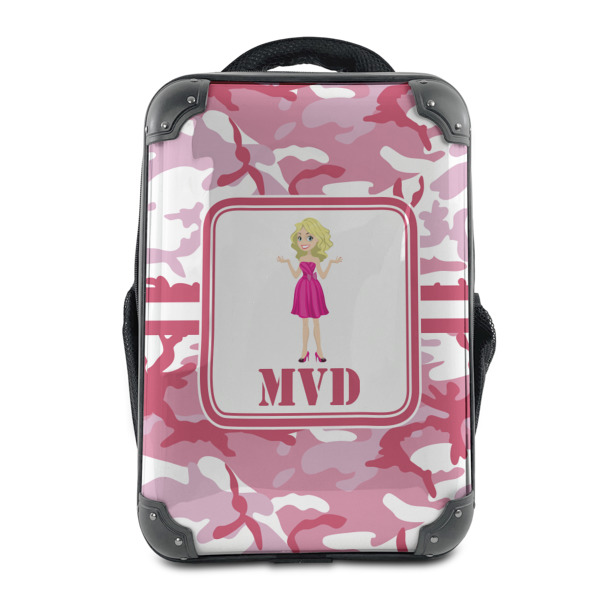 Custom Pink Camo 15" Hard Shell Backpack (Personalized)