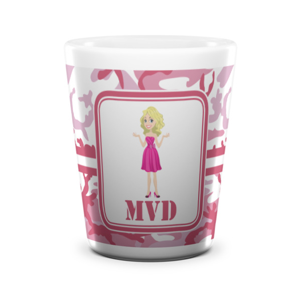 Custom Design - Ceramic Shot Glass - White - Front