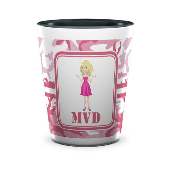 Custom Design - Ceramic Shot Glass - Two Tone - Front