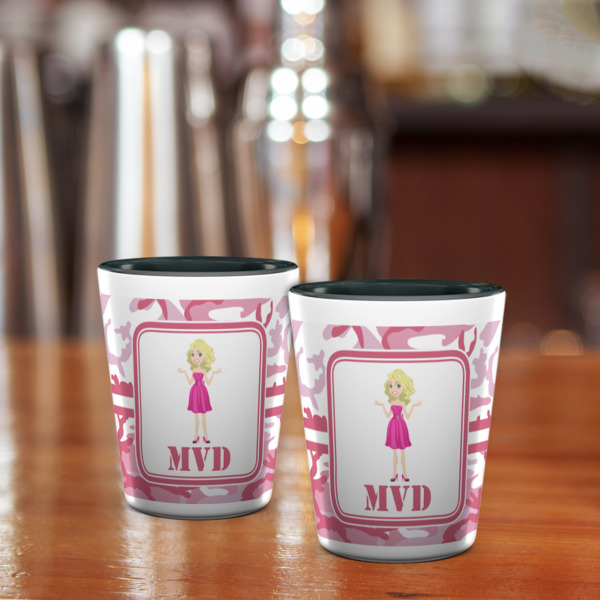 Custom Design - Ceramic Shot Glass - Two Tone - Lifestyle