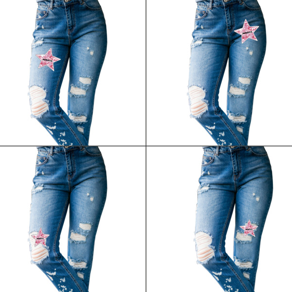 Custom Design - Custom Shape Iron On Patches - L - Set of 4 - Approval