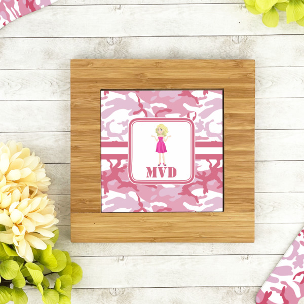 Custom Design - Bamboo Trivet with 6" Tile - LIFESTYLE