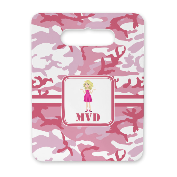 Custom Pink Camo Rectangular Trivet with Handle (Personalized)