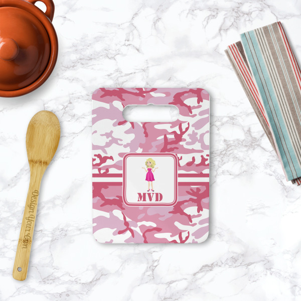 Custom Design - Rectangle Trivet with Handle - LIFESTYLE