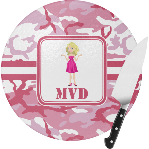 Custom Design Your Own Round Glass Cutting Board - Small