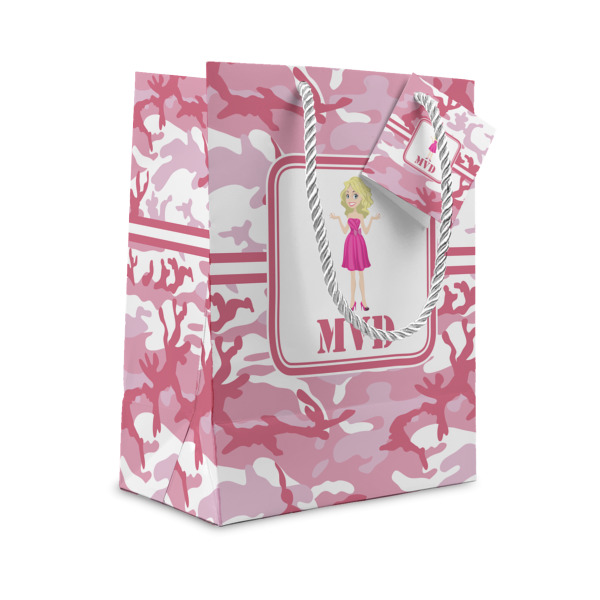 Custom Pink Camo Gift Bag (Personalized)