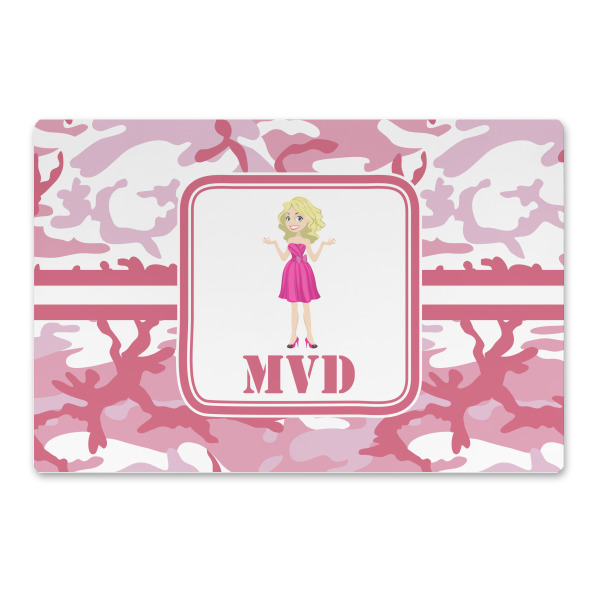 Custom Pink Camo Large Rectangle Car Magnet (Personalized)