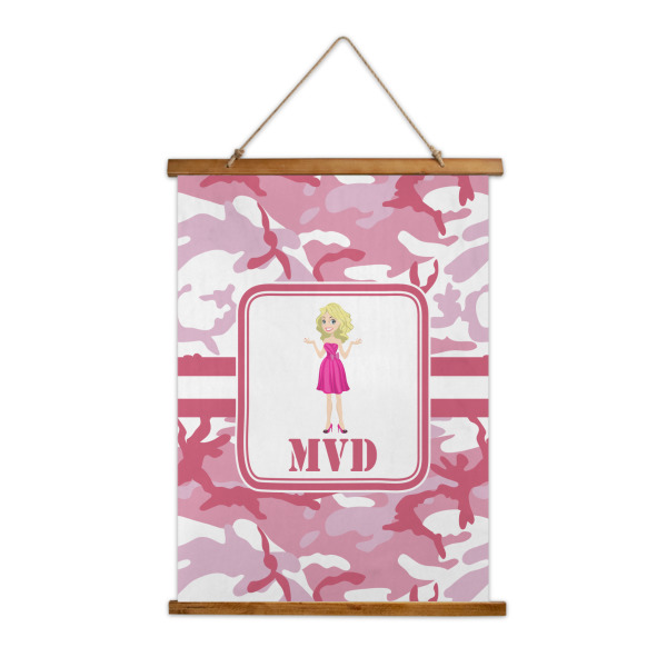 Custom Pink Camo Wall Hanging Tapestry (Personalized)