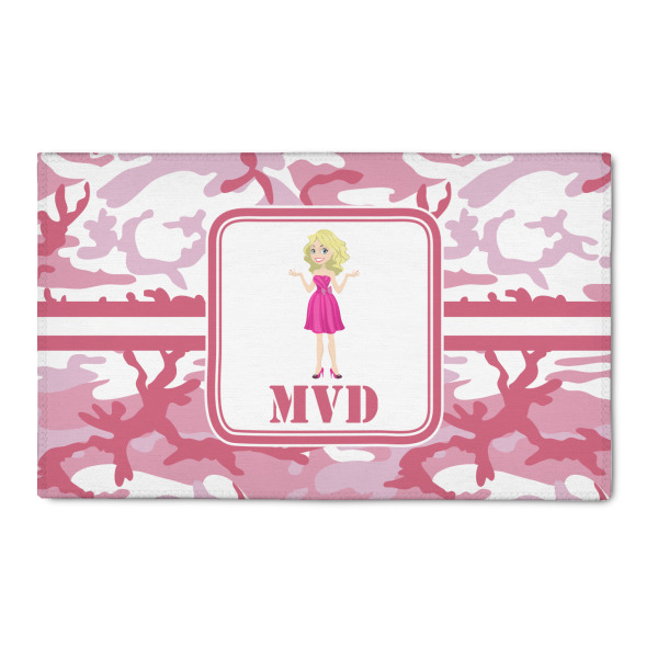 Custom Pink Camo 3' x 5' Indoor Area Rug (Personalized)