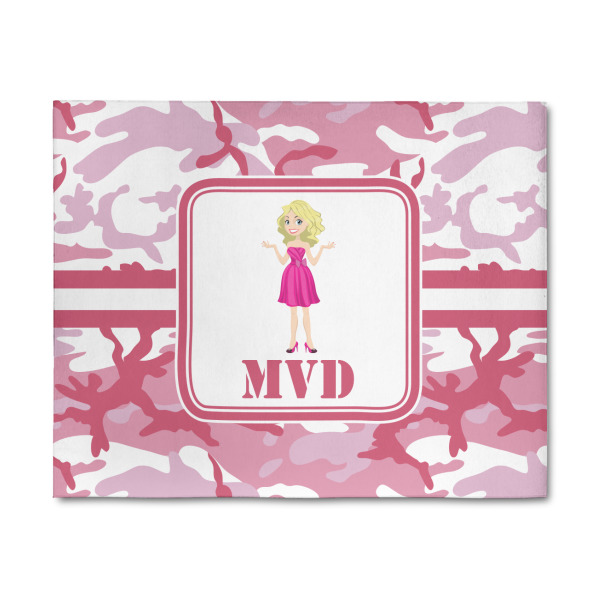 Custom Pink Camo 8' x 10' Indoor Area Rug (Personalized)