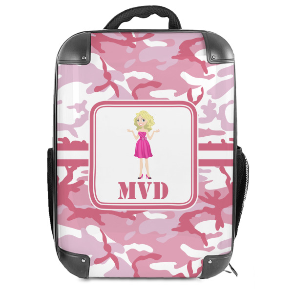 Custom Pink Camo Hard Shell Backpack (Personalized)