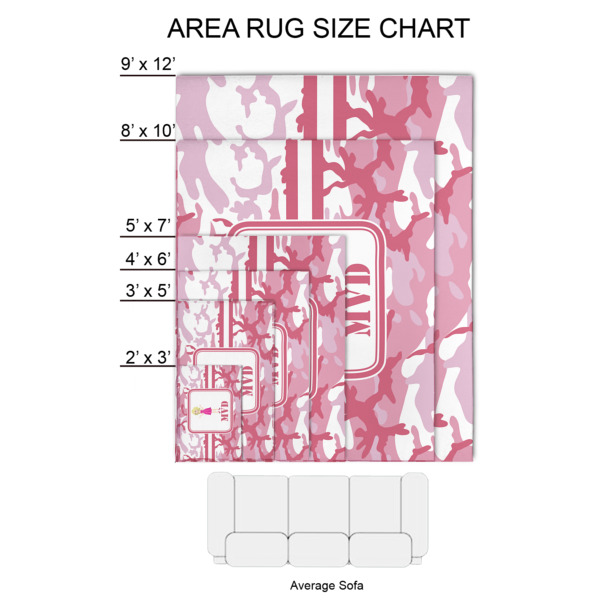 Custom Design - 2'x3' Indoor Area Rugs - Size Chart