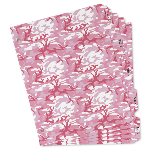 Custom Pink Camo Binder Tab Divider Set (Personalized)