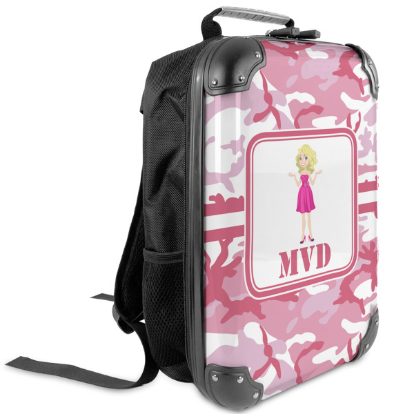 Custom Pink Camo Kids Hard Shell Backpack (Personalized)