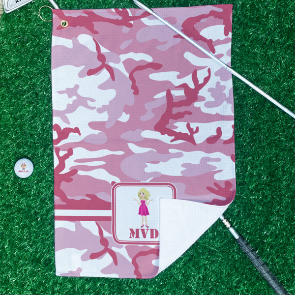 Custom Design - Waffle Weave Golf Towel - In Context