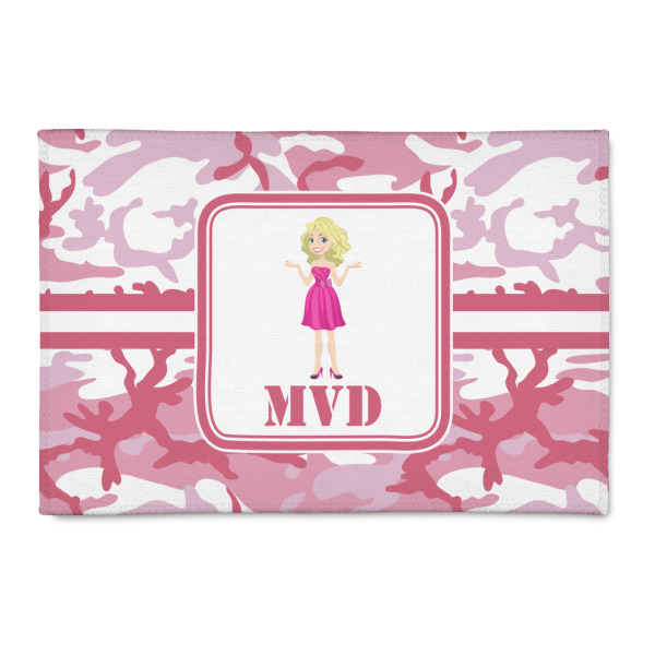 Custom Pink Camo Patio Rug (Personalized)