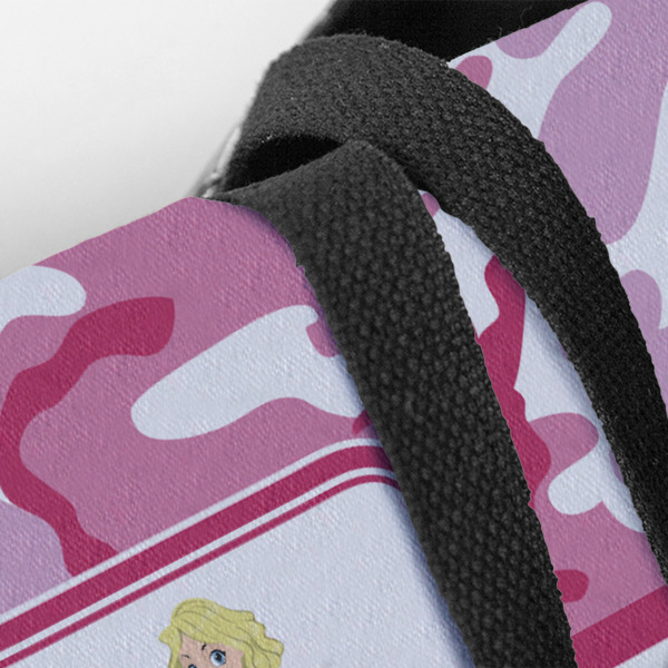 Custom Design - Closeup of Tote w/Black Handles