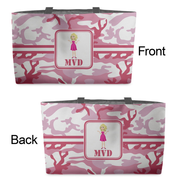 Custom Design - Tote w/Black Handles - Front & Back Views
