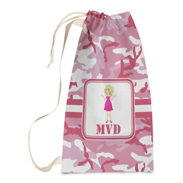 Custom Pink Camo Laundry Bags - Small (Personalized)