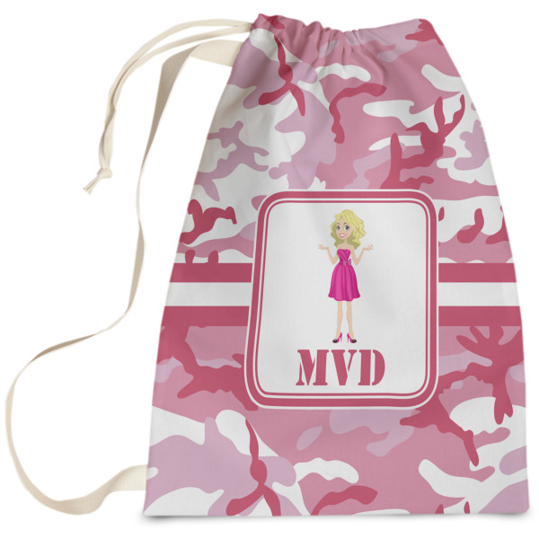 Custom Pink Camo Laundry Bag (Personalized)