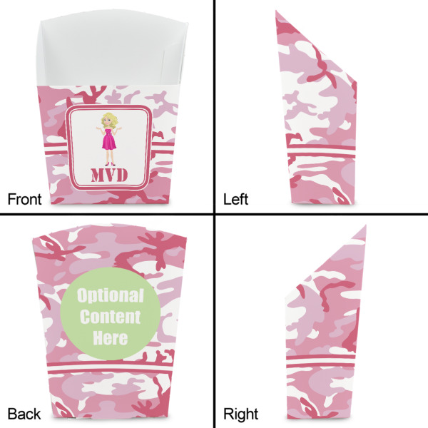 Custom Design - French Fry Favor Box - Front & Back View