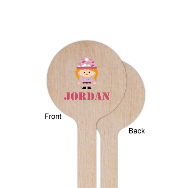 Custom Design - Wooden 6" Stir Stick - Round - Single Sided - Front & Back