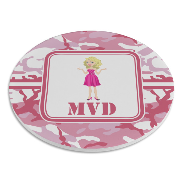 Custom Design - Round Stone Trivet - Angle View