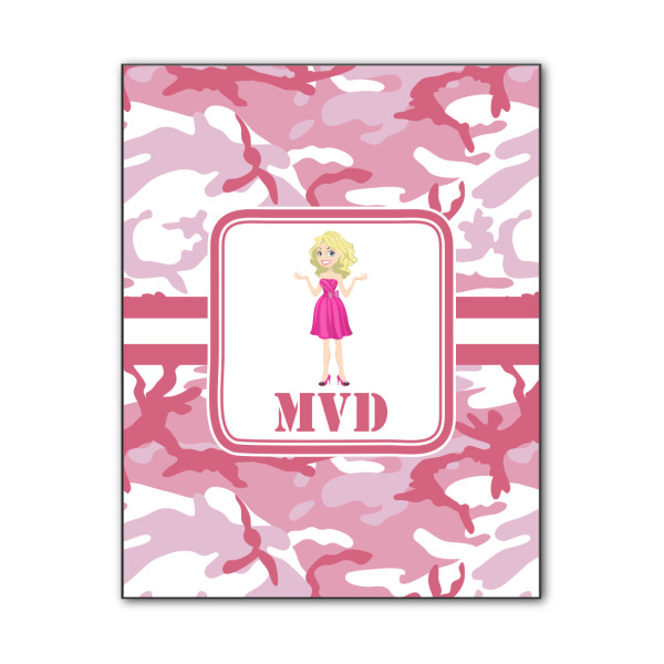 Custom Pink Camo Wood Print - 11x14 (Personalized)