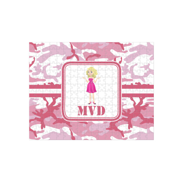 Custom Pink Camo 252 pc Jigsaw Puzzle (Personalized)