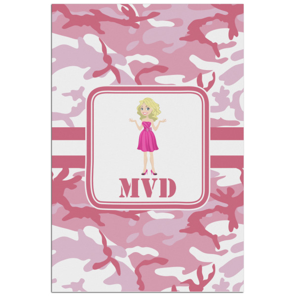 Custom Pink Camo Poster - Matte - 24x36 (Personalized)