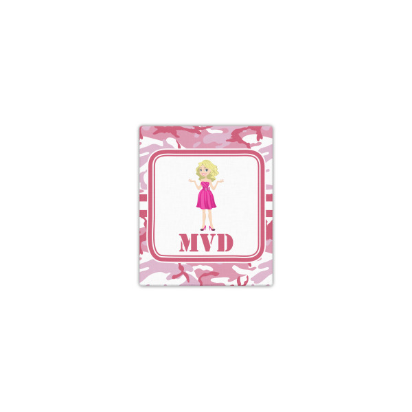 Custom Pink Camo Canvas Print - 8x10 (Personalized)