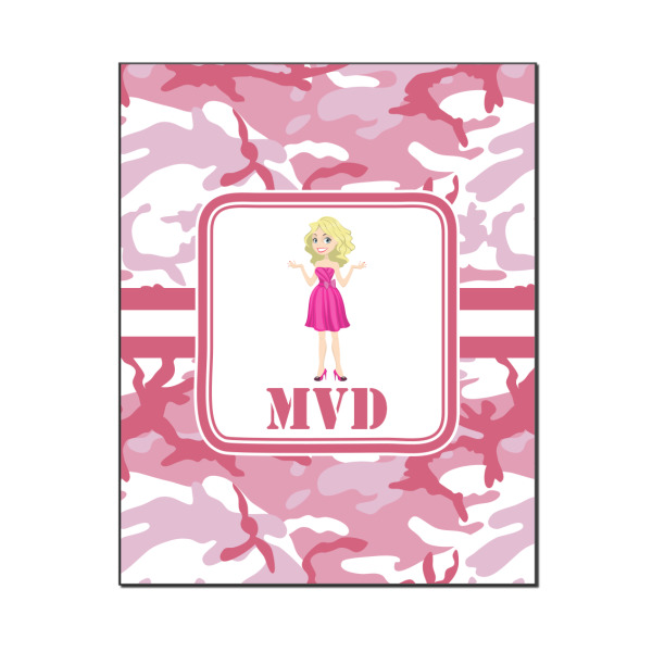 Custom Pink Camo Wood Print - 16x20 (Personalized)