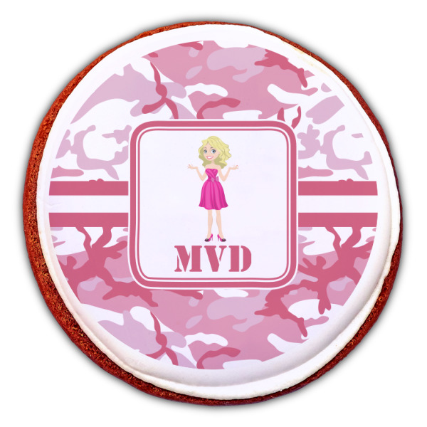 Custom Design - Printed Icing Circle - Large - On Cookie