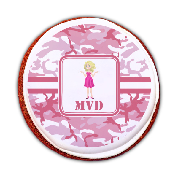 Custom Design - Printed Icing Circle - Medium - On Cookie