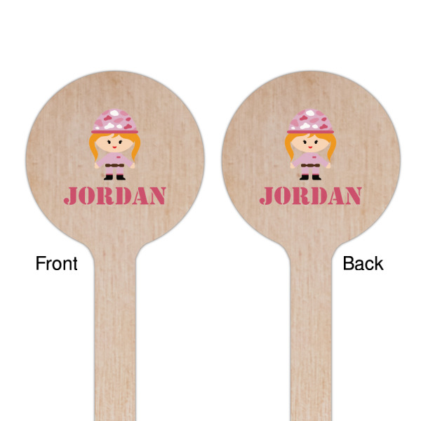 Custom Design - Wooden 6" Stir Stick - Round - Double Sided - Front & Back
