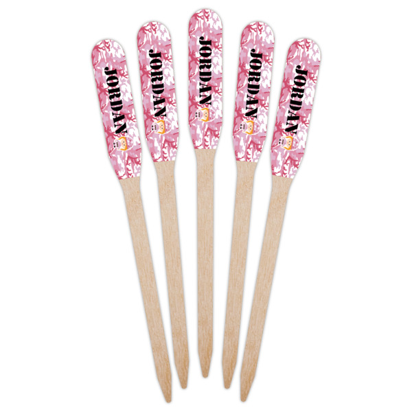 Custom Design - Wooden Food Pick - Paddle - Fan View