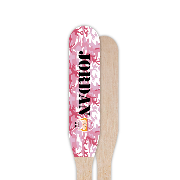 Custom Design - Wooden Food Pick - Paddle - Single Sided - Front & Back