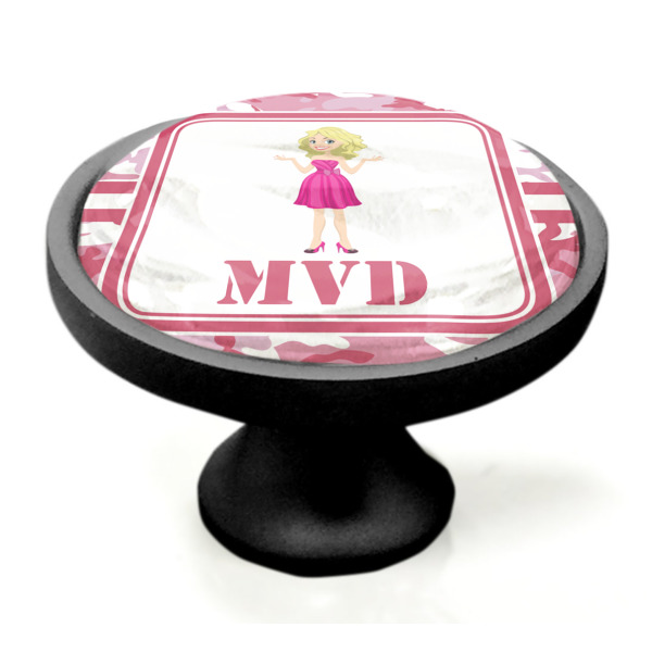 Custom Design - Black Custom Cabinet Knob (Side)