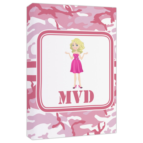 Custom Pink Camo Canvas Print - 20x30 (Personalized)
