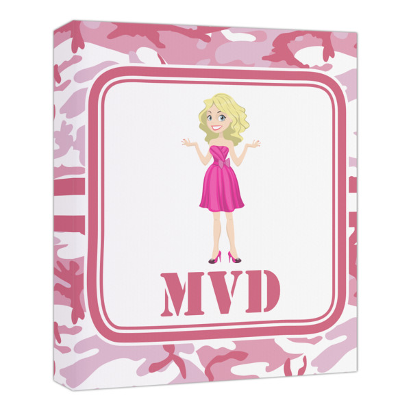 Custom Pink Camo Canvas Print - 20x24 (Personalized)