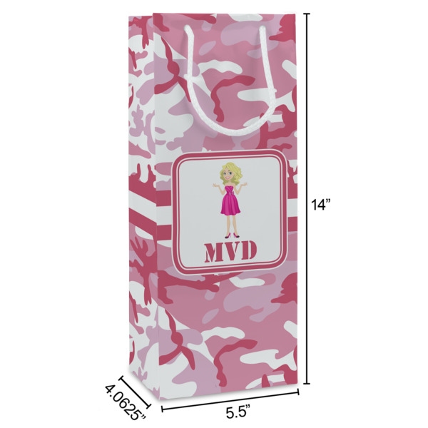 Custom Design - Wine Gift Bag - Dimensions