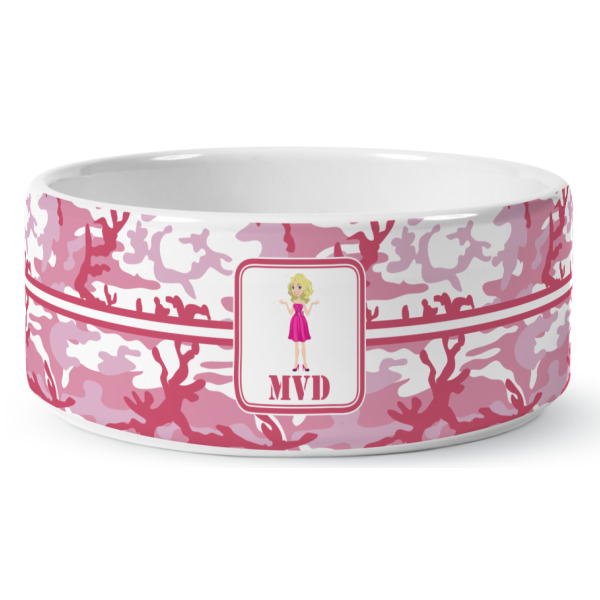 Custom Design - Ceramic Dog Bowl - Medium - Front